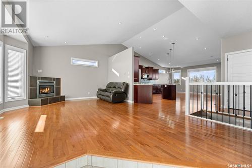 273 Wood Lily Drive, Moose Jaw, SK - Indoor Photo Showing Living Room With Fireplace