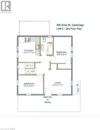 Unit C - Floor Plan - 806 Duke Street, Cambridge, ON - Other