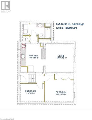 Unit B - Floor Plan - 806 Duke Street, Cambridge, ON - Other