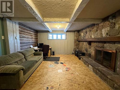86 Main St, Charlton, ON - Indoor Photo Showing Basement With Fireplace