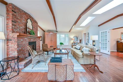 194 Wilson Street E, Ancaster, ON - Indoor Photo Showing Living Room With Fireplace