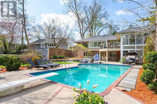 1269 Stavebank Road, Mississauga, ON - Outdoor With In Ground Pool With Deck Patio Veranda With Backyard