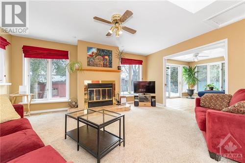 1886 Sharel Drive, Ottawa, ON - Indoor Photo Showing Living Room With Fireplace