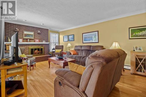 37 Salmonier Line, Holyrood, NL - Indoor Photo Showing Living Room With Fireplace