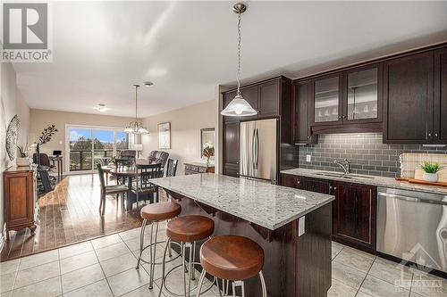 Upgraded modern kitchen with granite countertops - 300 Solstice Crescent Unit#302, Embrun, ON - Indoor Photo Showing Kitchen With Double Sink With Upgraded Kitchen