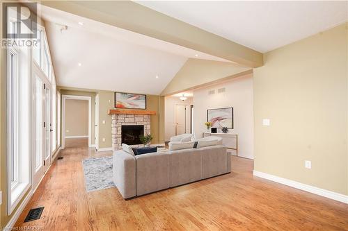 258 Mc Cullough Lake Dr, Chatsworth (Twp), ON - Indoor Photo Showing Living Room With Fireplace