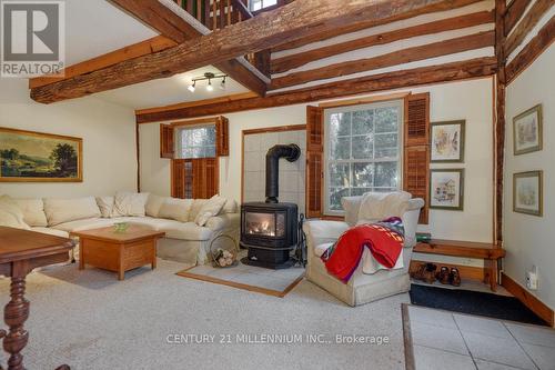 715 Bush Street, Caledon, ON - Indoor Photo Showing Living Room With Fireplace