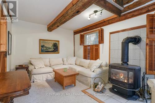 715 Bush St, Caledon, ON - Indoor Photo Showing Living Room With Fireplace