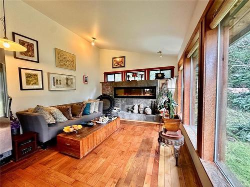 1498 Carrington Bay Rd, Cortes Island, BC - Indoor Photo Showing Other Room With Fireplace