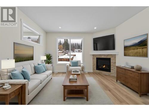 1840 10 Street Sw Unit# 24, Salmon Arm, BC - Indoor Photo Showing Living Room With Fireplace