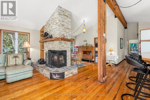 102 Albert Street, Kawartha Lakes, ON - Indoor Photo Showing Living Room With Fireplace