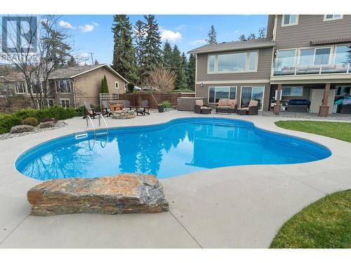 456 Okaview Road, Kelowna, BC - Outdoor With In Ground Pool With Deck Patio Veranda With Backyard