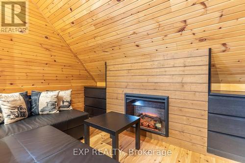 1280 Black Beach Lane, Ramara, ON - Indoor Photo Showing Living Room With Fireplace