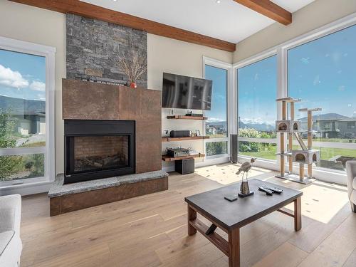 213 Rue Cheval Noir, Kamloops, BC - Indoor Photo Showing Living Room With Fireplace