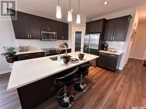 8109 Barley Crescent, Regina, SK - Indoor Photo Showing Kitchen With Upgraded Kitchen