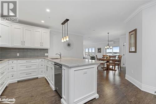 11 B Salt Dock Road Road Unit# 107, Parry Sound, ON - Indoor Photo Showing Kitchen With Double Sink With Upgraded Kitchen