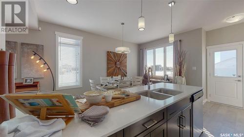 4418 Buckingham Drive E, Regina, SK - Indoor Photo Showing Kitchen With Double Sink