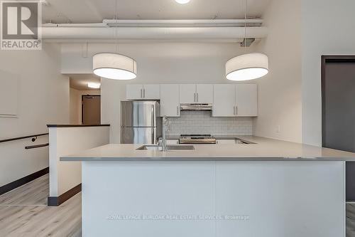 #102 -121 King St E, Hamilton, ON - Indoor Photo Showing Kitchen With Stainless Steel Kitchen With Upgraded Kitchen