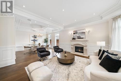 96 Citation Drive, Toronto, ON - Indoor Photo Showing Living Room With Fireplace