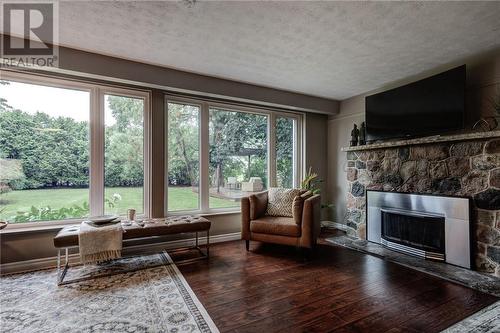 2595 Algonquin Road, Sudbury, ON - Indoor Photo Showing Living Room With Fireplace