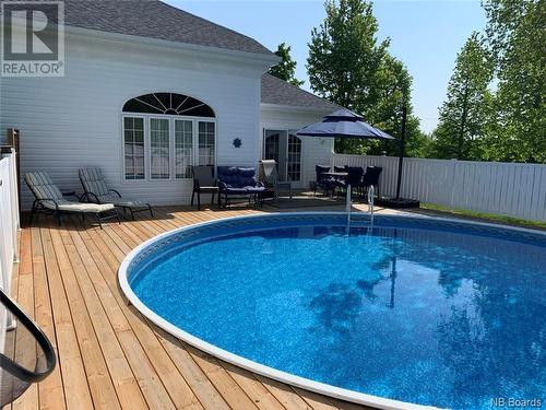 601 Main Street, Grand Falls, NB - Outdoor With Above Ground Pool With Deck Patio Veranda