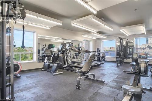 318 Spruce Street Unit# 1501, Waterloo, ON - Indoor Photo Showing Gym Room