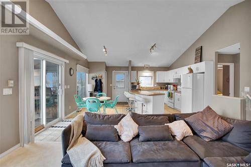 5702 Nelson Beach Drive, Wakaw Lake, SK - Indoor Photo Showing Living Room With Fireplace