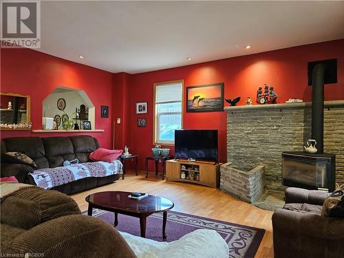 49 Queen Street E, Hepworth, ON - Indoor Photo Showing Living Room With Fireplace
