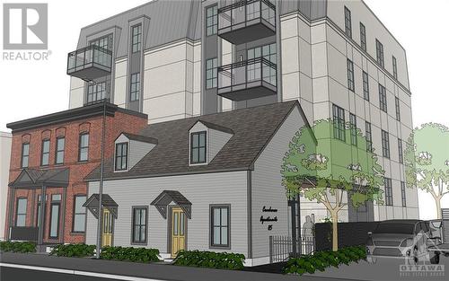 Rendering of potential 27 unit development. - 109-115 Dalhousie Street, Ottawa, ON - Outdoor