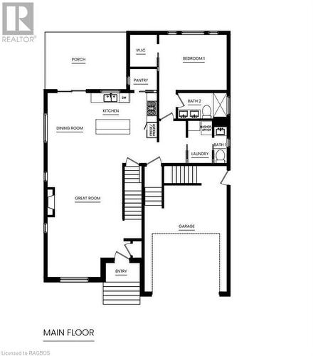 Main floor with separate basement entry from garage - 19 Grenville Street N, Southampton, ON - Other