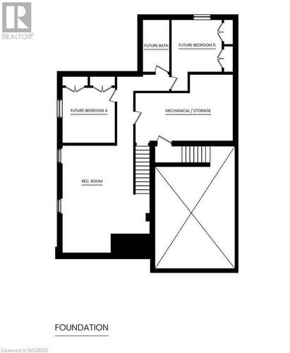 Proposed layout for an optional finished basement - 19 Grenville Street N, Southampton, ON - Other