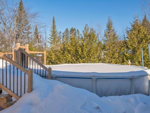 Backyard - 18 Rue Du Domaine-Lachaine, Mont-Blanc, QC - Outdoor With Above Ground Pool