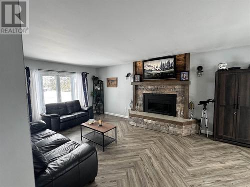 17 Birch St, Wawa, ON - Indoor Photo Showing Living Room With Fireplace