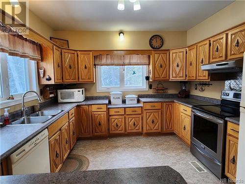 3633 Route 180, South Tetagouche, NB - Indoor Photo Showing Kitchen With Double Sink