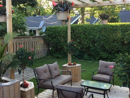 Backyard - 185 Boul. Simard, Saint-Lambert, QC - Outdoor With Deck Patio Veranda