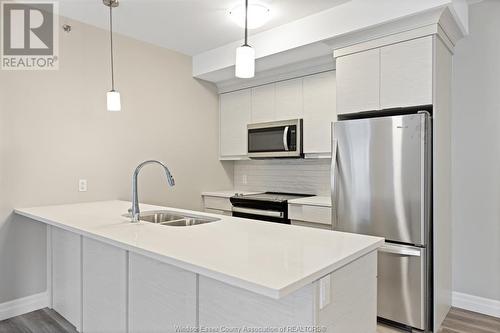 728 Brownstone Drive Unit# 608, Lakeshore, ON - Indoor Photo Showing Kitchen With Stainless Steel Kitchen With Double Sink With Upgraded Kitchen