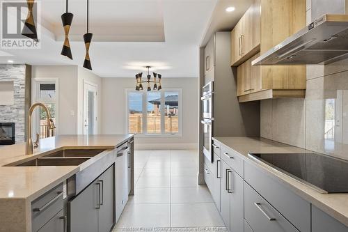 18 Woodland, Kingsville, ON - Indoor Photo Showing Kitchen With Double Sink With Upgraded Kitchen