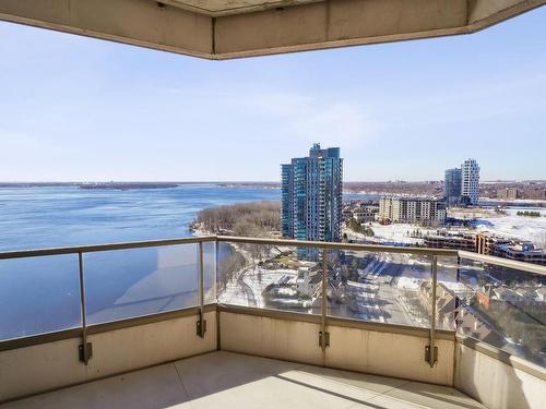 Balcony - 2111-300 Av. Des Sommets, Montréal (Verdun/Île-Des-Soeurs), QC - Outdoor With Body Of Water With View