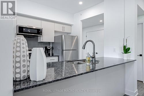 201 - 8 Culinary Lane, Barrie, ON - Indoor Photo Showing Kitchen With Double Sink