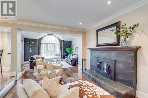 2190 Constance Dr, Oakville, ON - Indoor Photo Showing Living Room With Fireplace