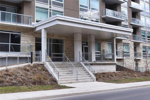 Front Steps from Sidewalk - 479 Charlton Avenue E|Unit #605, Hamilton, ON - Outdoor With Balcony With Facade