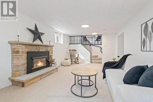 30 Regan Crescent, Halton Hills, ON - Indoor Photo Showing Living Room With Fireplace