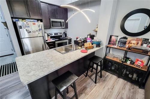 81 Robinson Street|Unit #305, Hamilton, ON - Indoor Photo Showing Kitchen With Stainless Steel Kitchen With Double Sink
