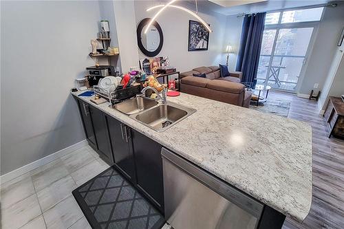 81 Robinson Street|Unit #305, Hamilton, ON - Indoor Photo Showing Kitchen With Double Sink
