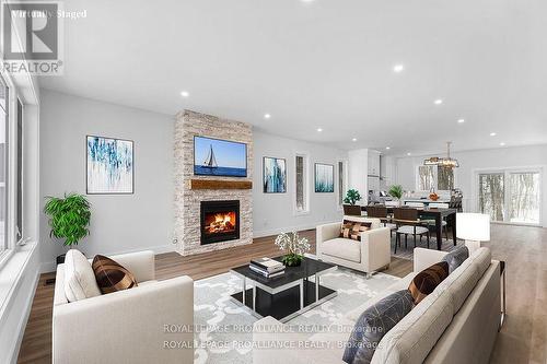 38 Riverside Trail, Trent Hills, ON - Indoor Photo Showing Living Room With Fireplace