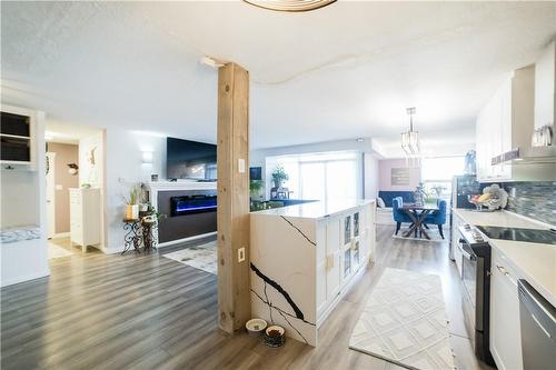 500 Green Road|Unit #614, Stoney Creek, ON - Indoor Photo Showing Kitchen With Fireplace
