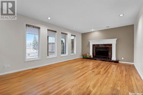 307 Brabant Crescent, Saskatoon, SK - Indoor Photo Showing Living Room With Fireplace