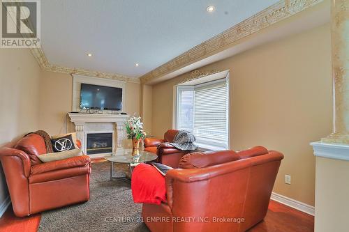 21 Castle Mountain Dr, Brampton, ON - Indoor Photo Showing Living Room With Fireplace