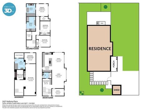 Matterport 2D floor plans - 5427 Anthony Place, Burlington, ON - Other