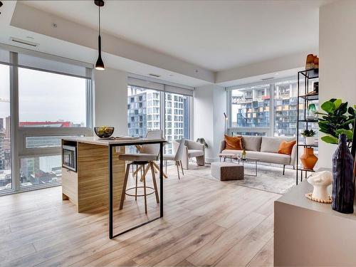 Salon - 2301-1180 Rue De Bleury, Montréal (Ville-Marie), QC - Indoor Photo Showing Living Room